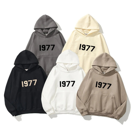1977 New Fashion Men'S and Women'S Hoodies Hip Hop Street Brand High Quality Hot Selling Men'S and Women'S Sports Hoodies